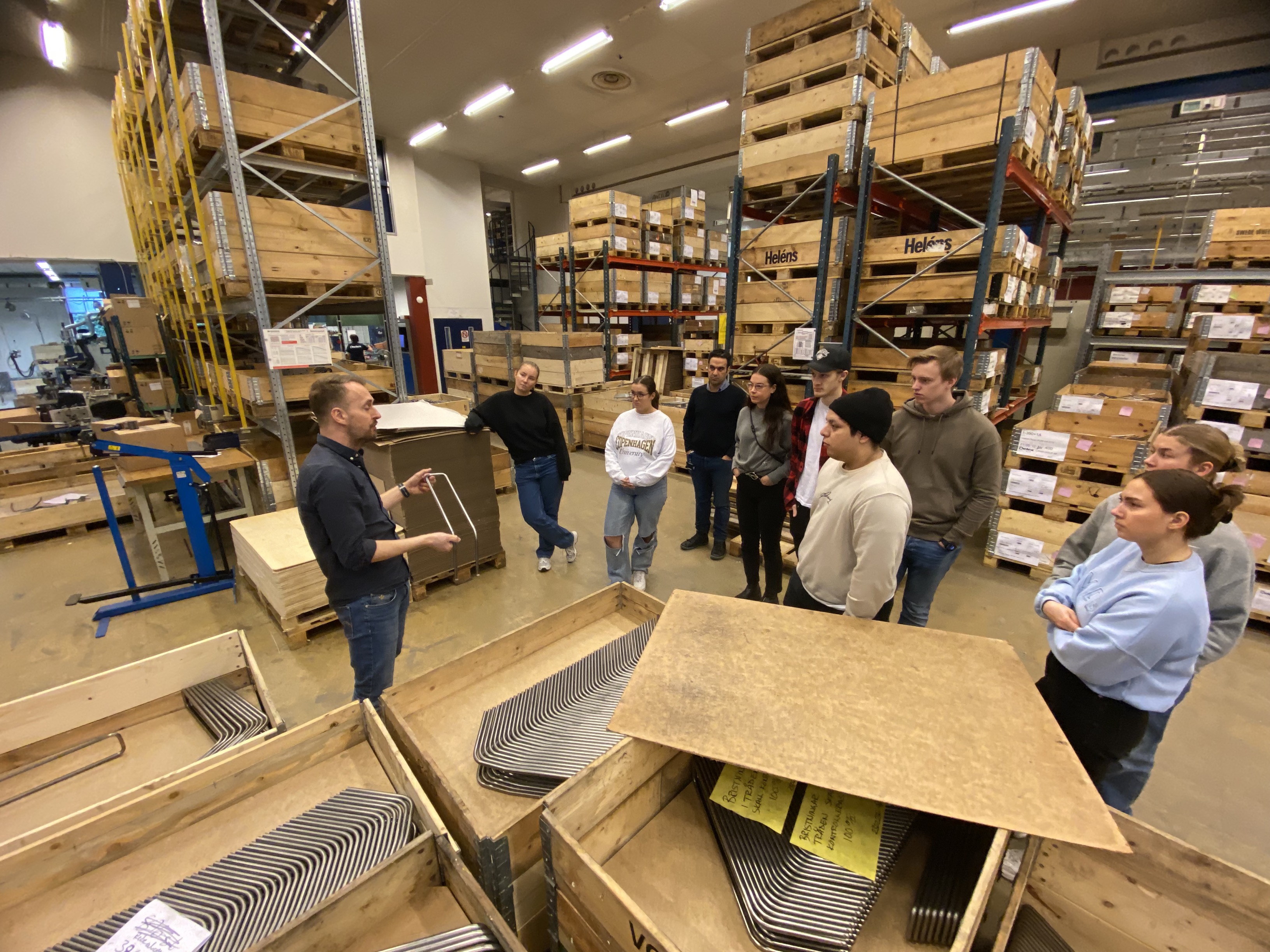 Student at a company visit.