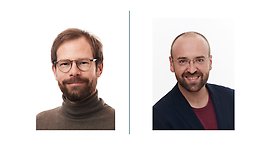 Side by side profile photos of two men 